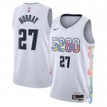 Maillot NBA Denver Nuggets Jamal Murray Nike 2024-25 City Edition Blanc Swingman - Homme